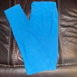 LulaRoe One Size leggings, turquoise blue, One Size fits 2-10